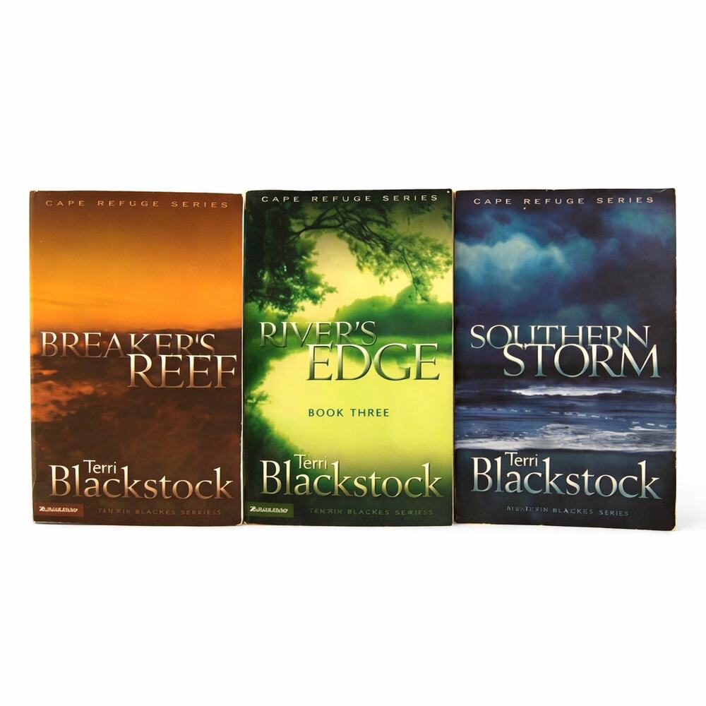 Terri Blackstock Cape Refuge Series 3 Book Paperback Lot Christian Suspense